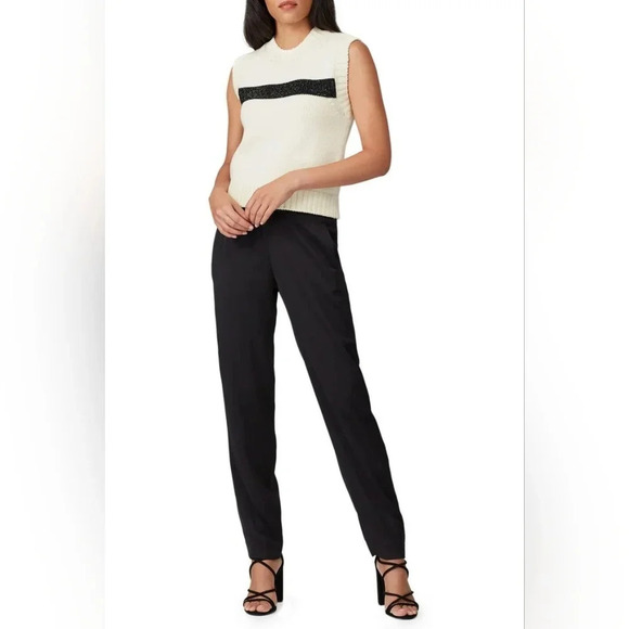 Philosophy di Lorenzo Serafini Striped Sleeveless Sweater Vest in Cream Black - Picture 10 of 10